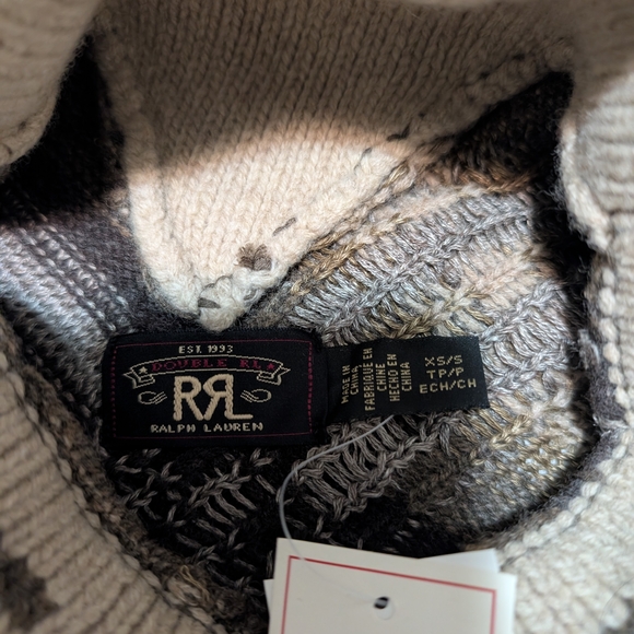 Ralph Lauren Double RL Tan and Brown Plaid Poncho - Picture 4 of 10